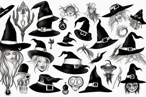 Witch hat tattoo idea