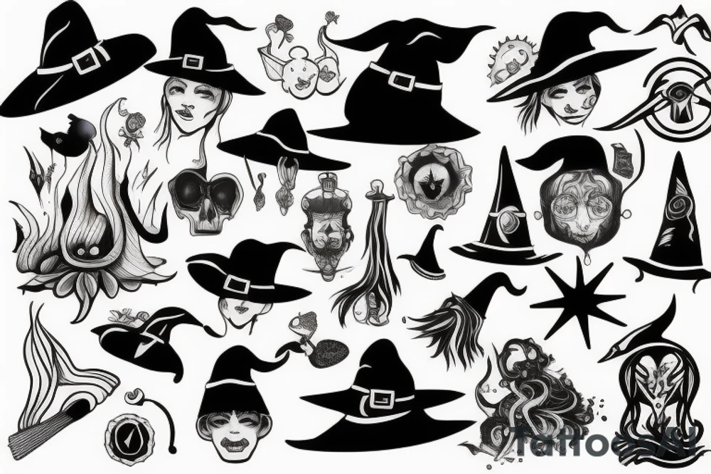 Witch hat tattoo idea