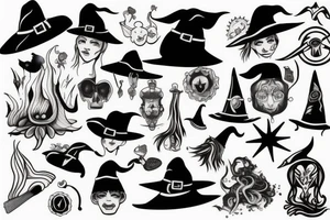 Witch hat tattoo idea