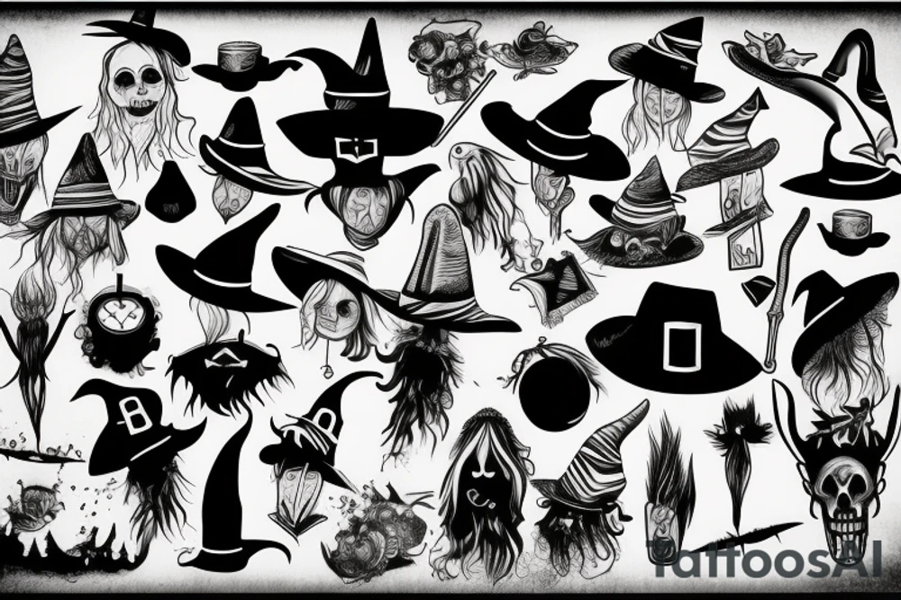 Witch hat tattoo idea