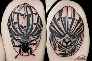 Black widow spider tattoo idea