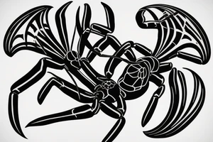 Black widow spider tattoo idea
