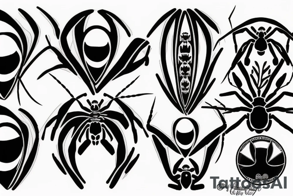 Black widow spider tattoo idea
