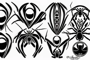Black widow spider tattoo idea