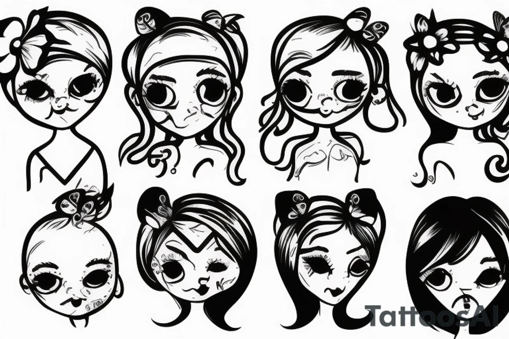 Little girl tattoo idea