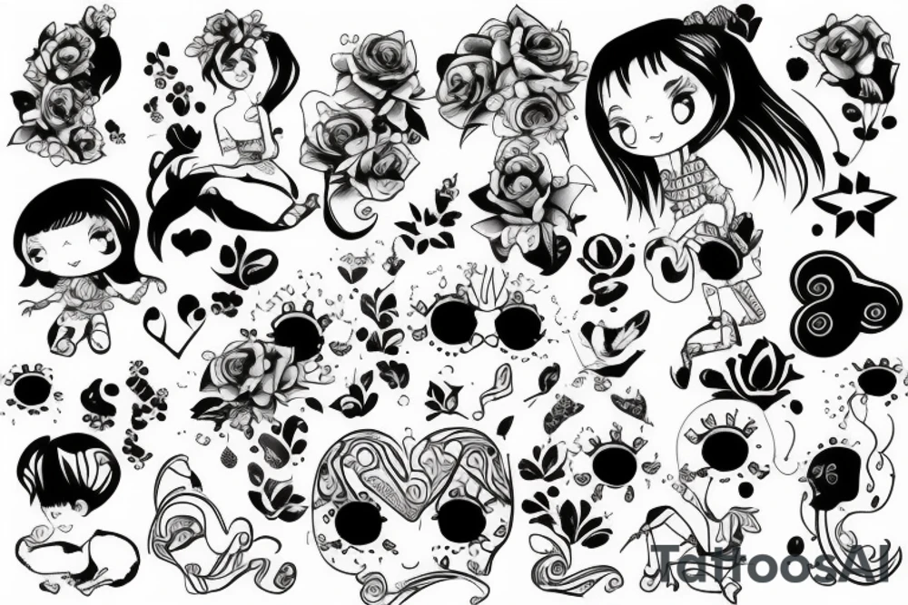 Little girl tattoo idea