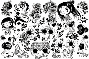 Little girl tattoo idea