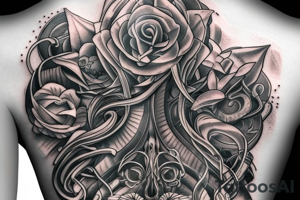 Human spine tattoo idea