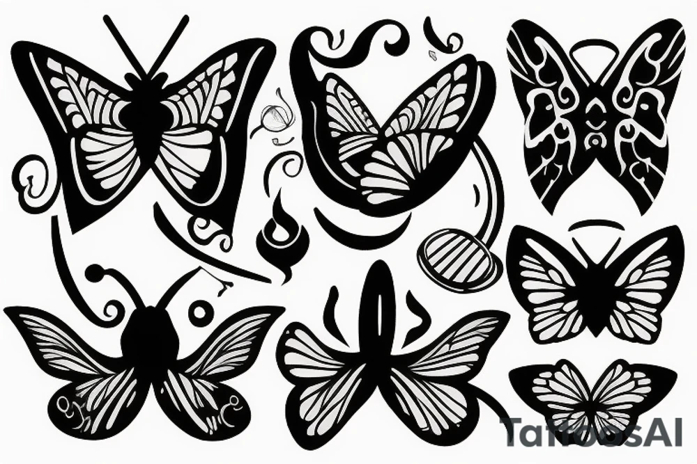 Moth and candle tattoo idea