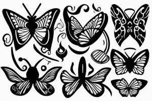 Moth and candle tattoo idea