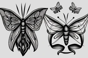 Moth and candle tattoo idea