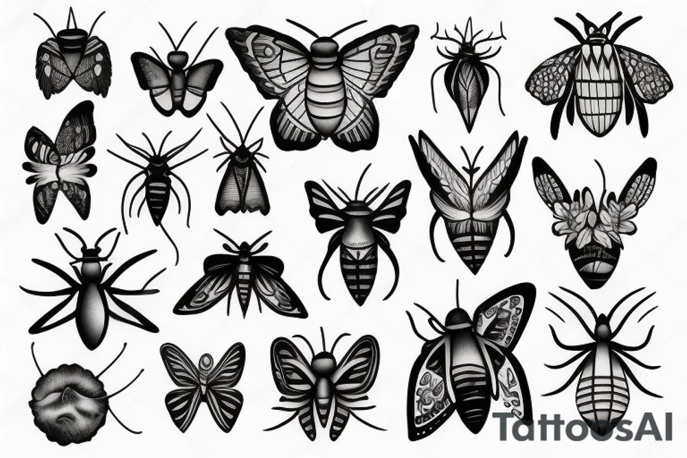Moth and candle tattoo idea