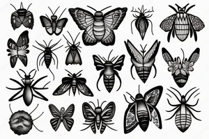 Moth and candle tattoo idea