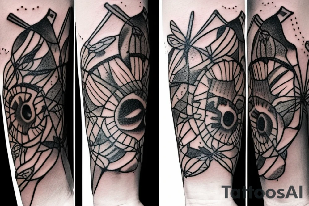 Moth and candle tattoo idea