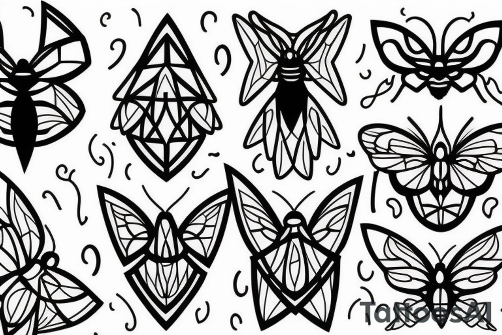 Moth and candle tattoo idea