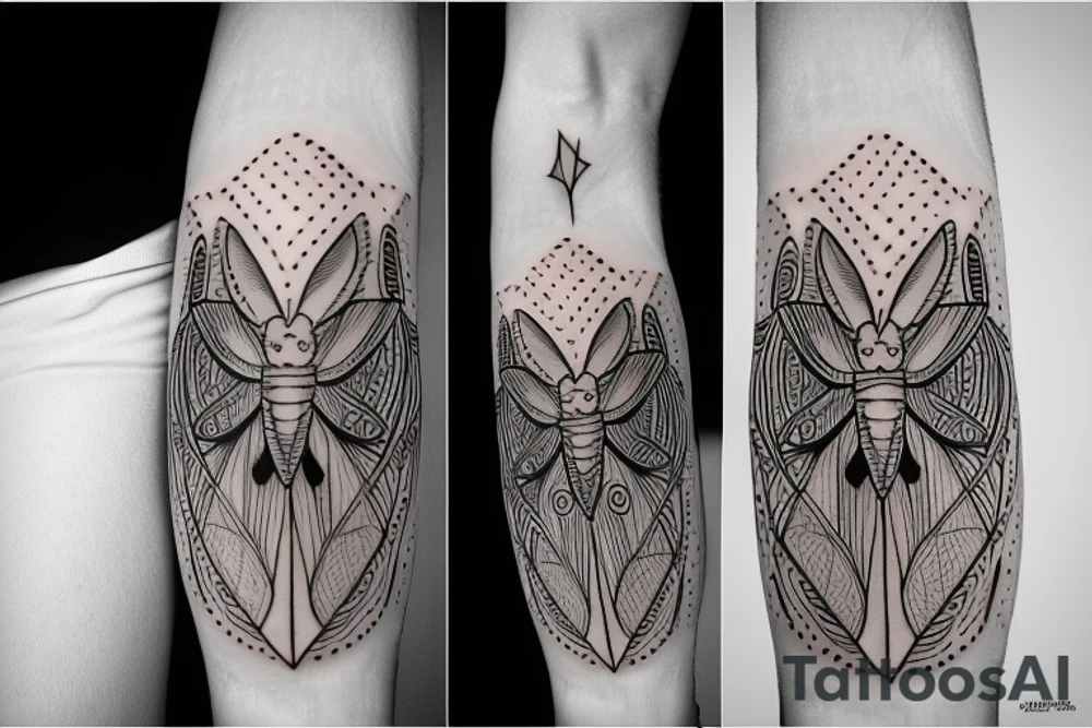 Moth and candle tattoo idea