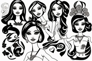 Barbie doll tattoo idea