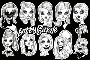 Barbie doll scary tattoo idea