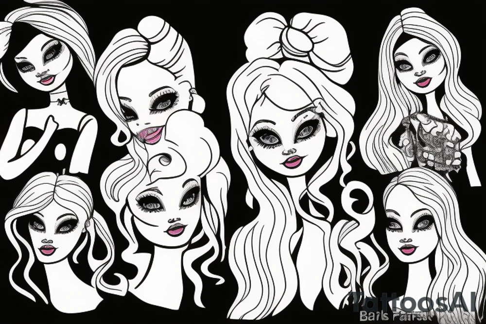 Barbie doll scary tattoo idea