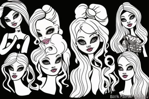 Barbie doll scary tattoo idea