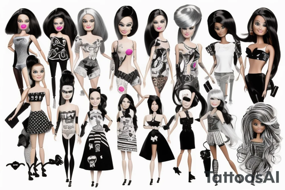 Barbie doll scary tattoo idea