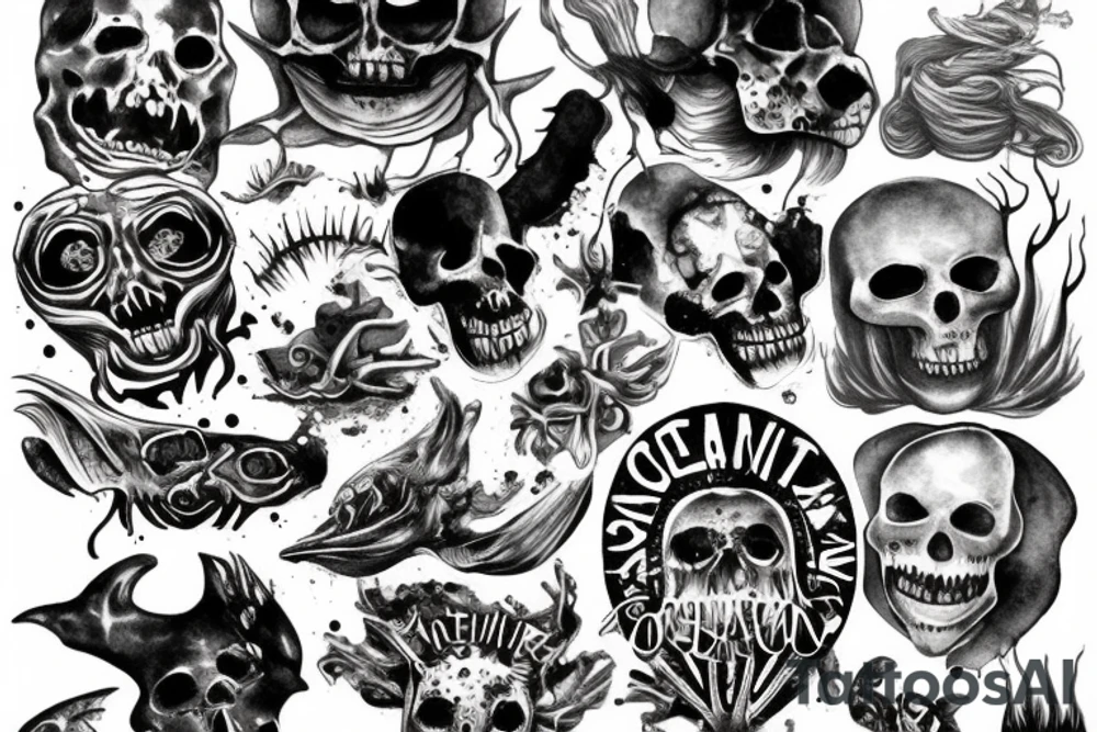 Horror ocean tattoo idea