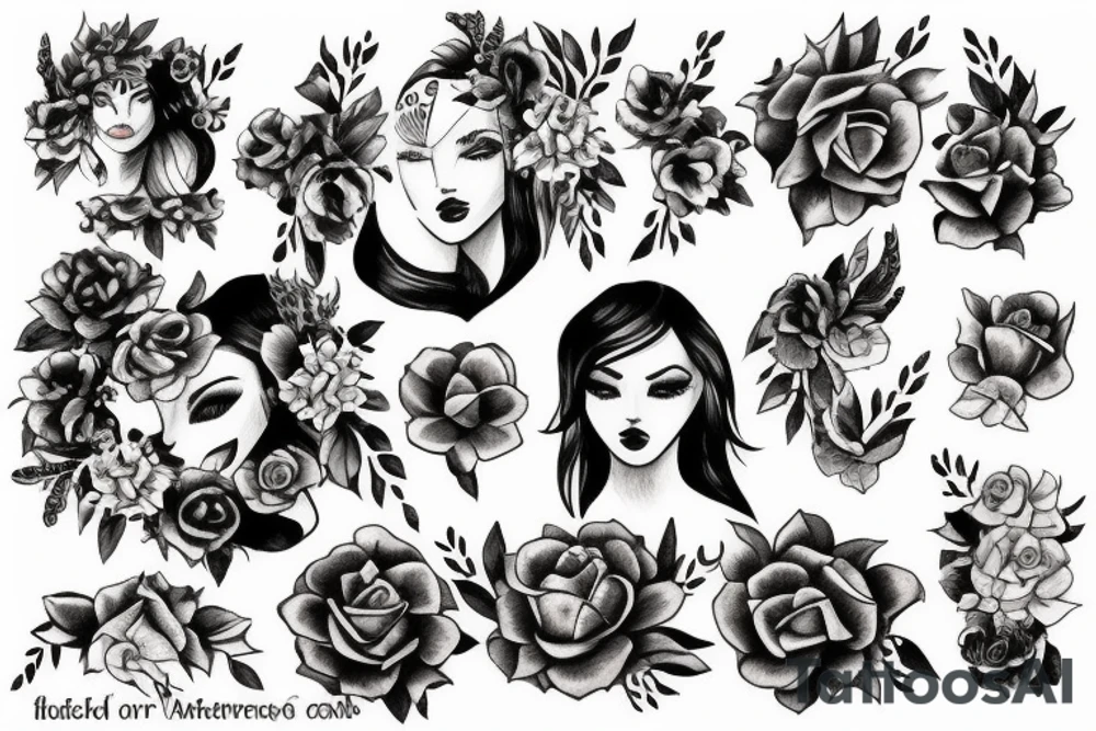 Woman tattoo idea