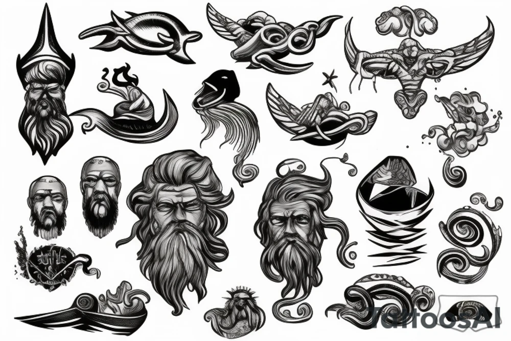 Poseidon tattoo idea