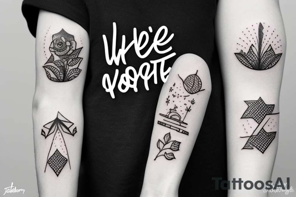 January and September theme tattoo with “we’ll be alright” phrase tattoo idea January and September theme tattoo with “we’ll be alright” phrase tattoo idea