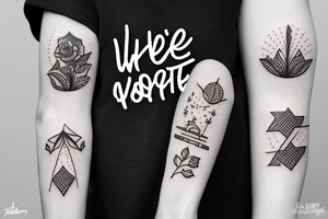January and September theme tattoo with “we’ll be alright” phrase tattoo idea