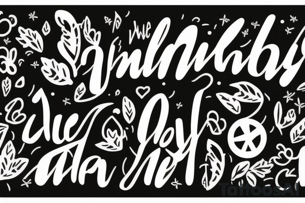 January and September theme tattoo with “we’ll be alright” phrase tattoo idea