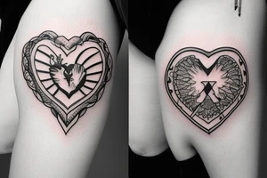 Three swords an a heart tattoo idea