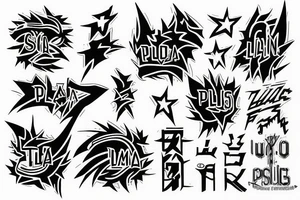 written text saying "PLUS ULTRA" tattoo idea