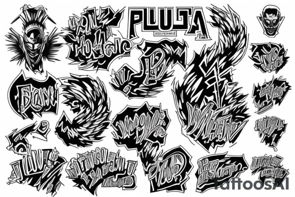 written text saying "PLUS ULTRA" tattoo idea
