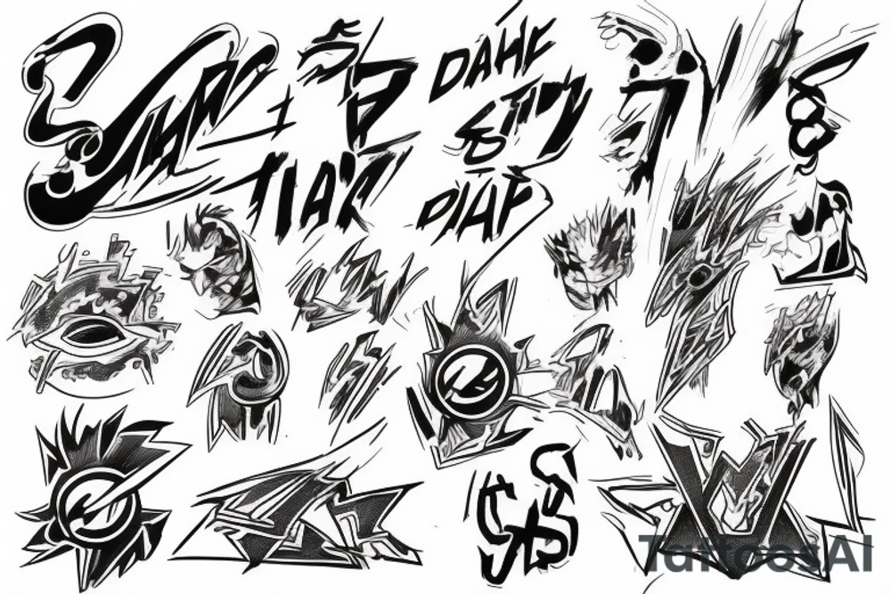 written text saying "PLUS ULTRA" tattoo idea