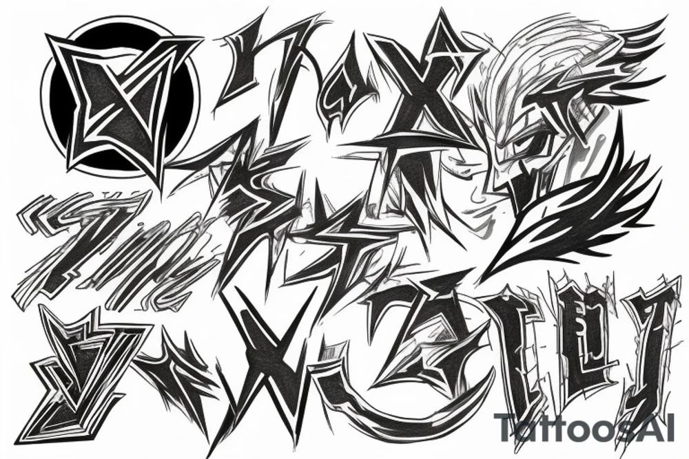 written text saying "PLUS ULTRA" tattoo idea