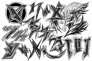 written text saying "PLUS ULTRA" tattoo idea