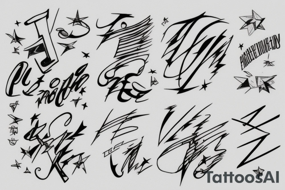 written text saying "PLUS ULTRA" tattoo idea