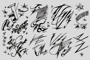 written text saying "PLUS ULTRA" tattoo idea