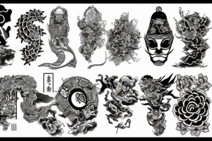 Canvas of a realistic Japanese temple tattoo idea