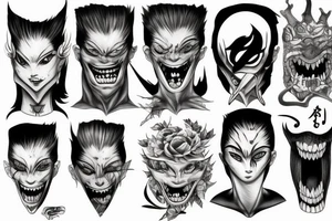 Monster head manga tattoo idea