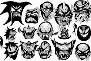 Monster head manga tattoo idea