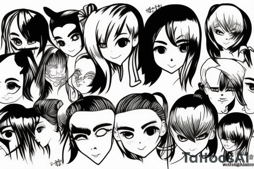 head manga tattoo idea