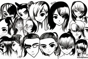 head manga tattoo idea