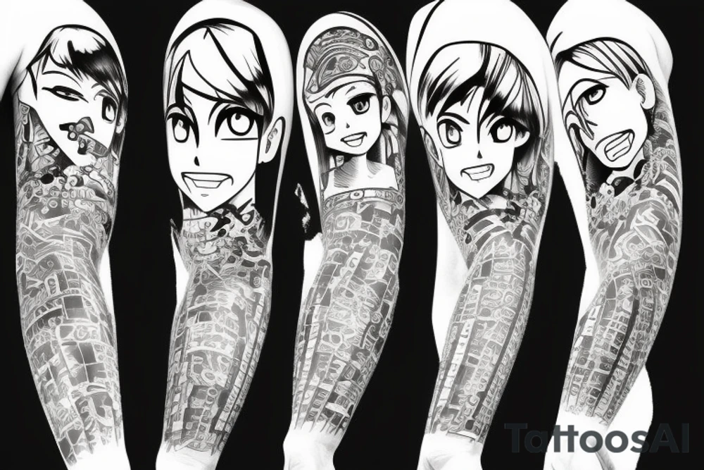 head manga tattoo idea