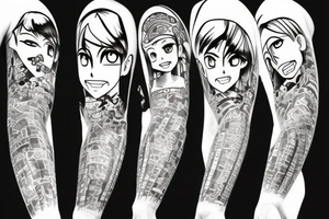 head manga tattoo idea