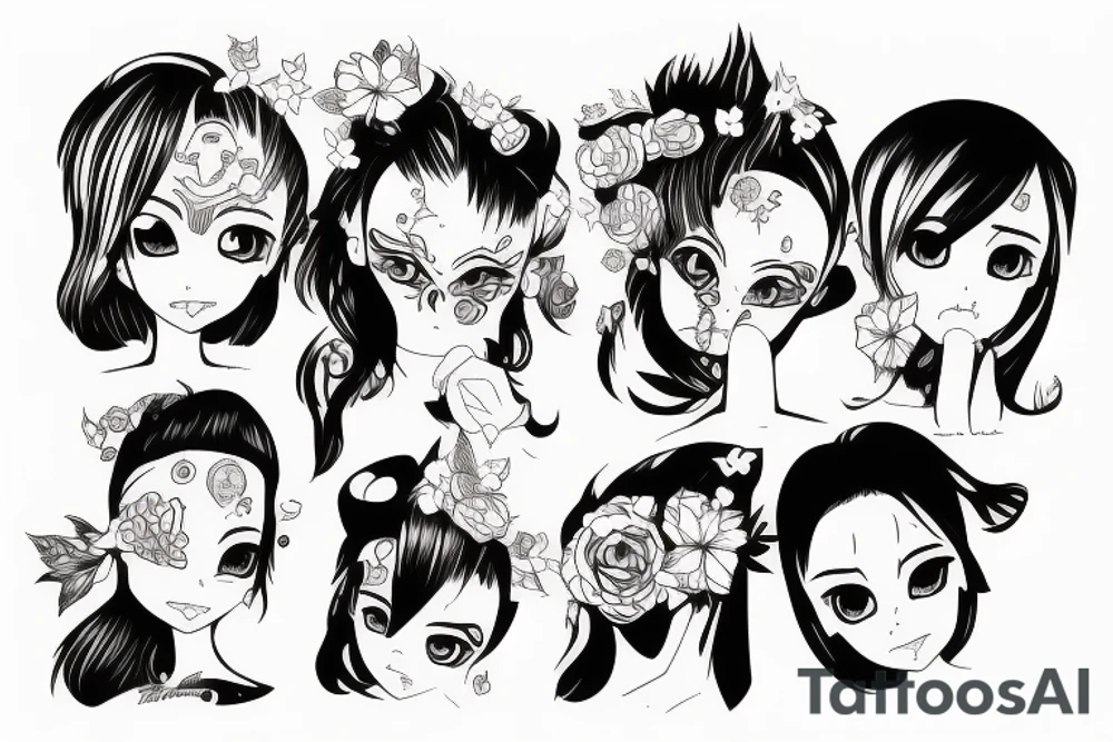 head manga tattoo idea