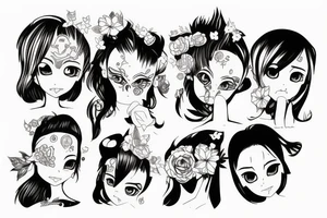 head manga tattoo idea