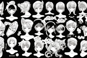 head manga tattoo idea