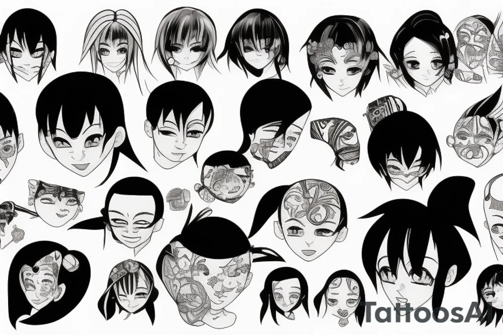 head manga tattoo idea